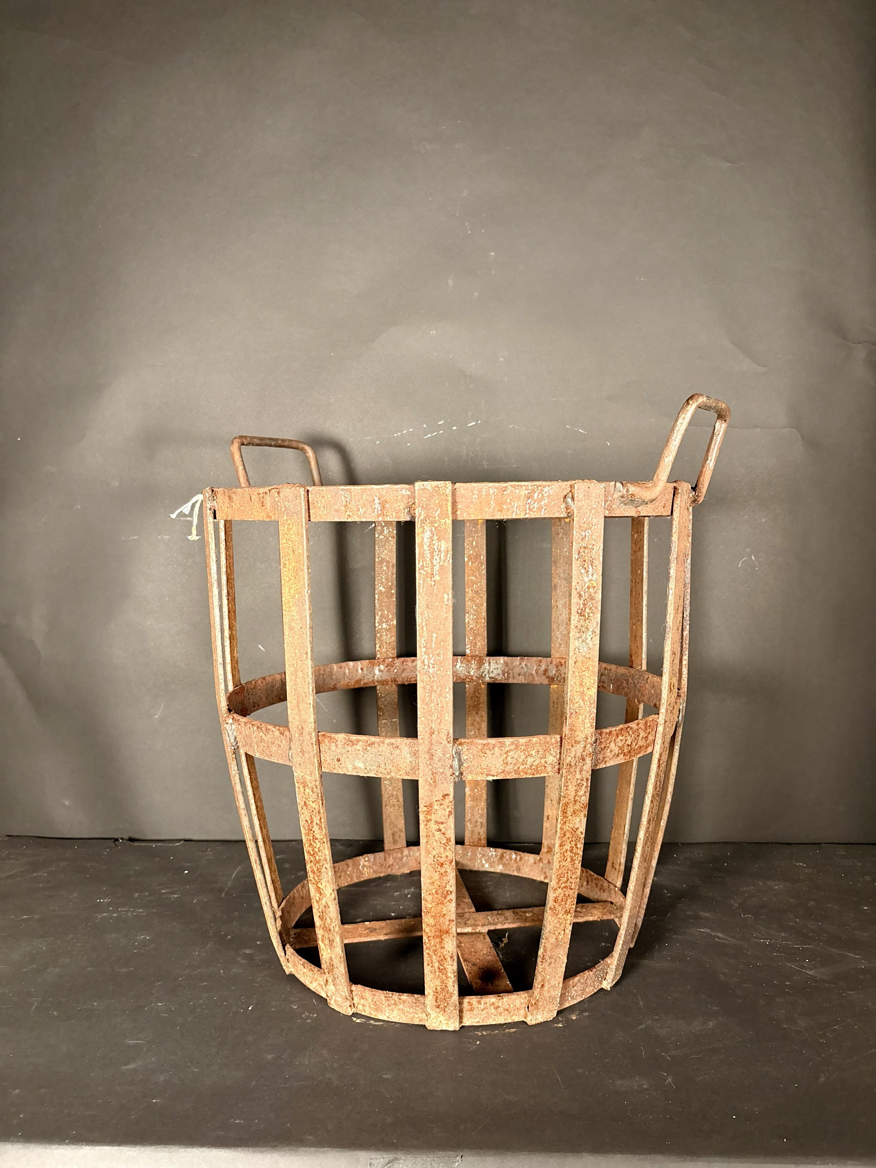 French Wrought Iron Vineyard Harvest Basket