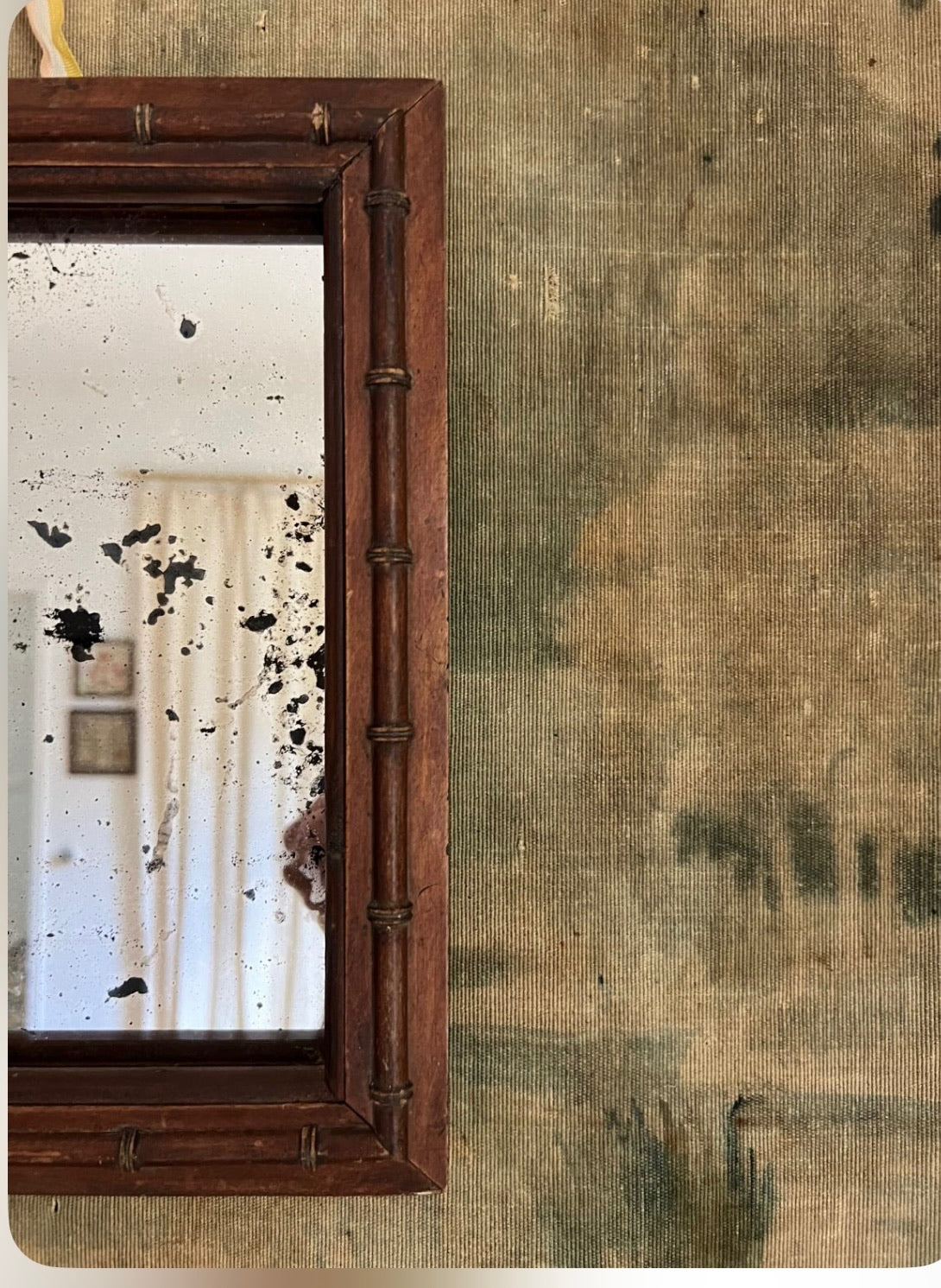 French 1880s Faux Bamboo Mirror