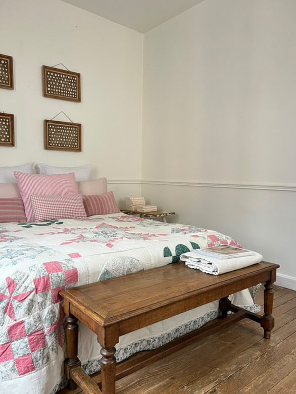 1900s Strong Oak Bench From Library in France