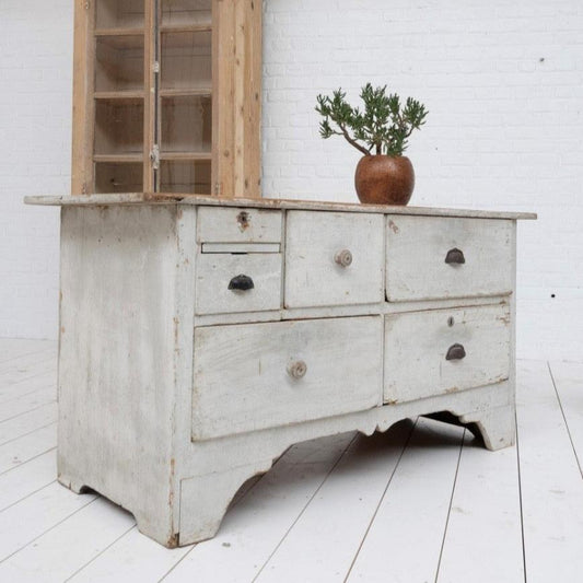 French Pine 6 Drawer Grocery Counter