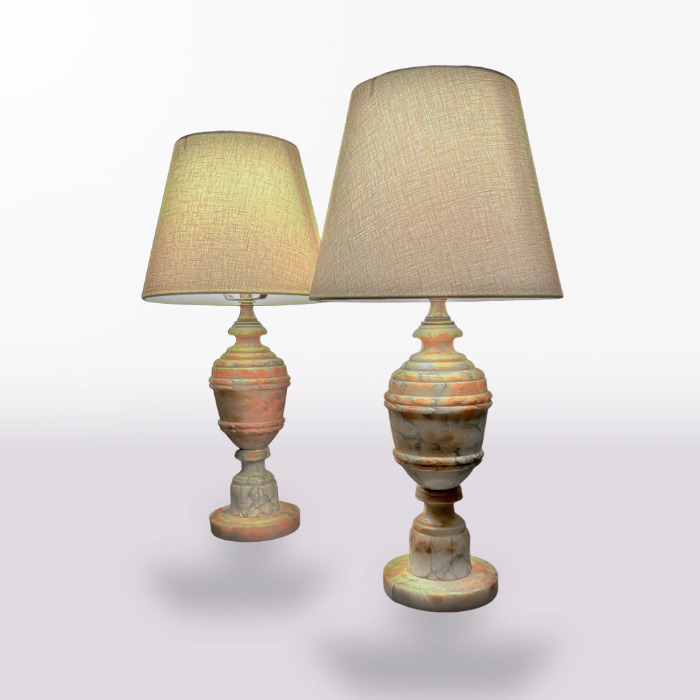 French Neoclassical Alabaster Urn Lamp