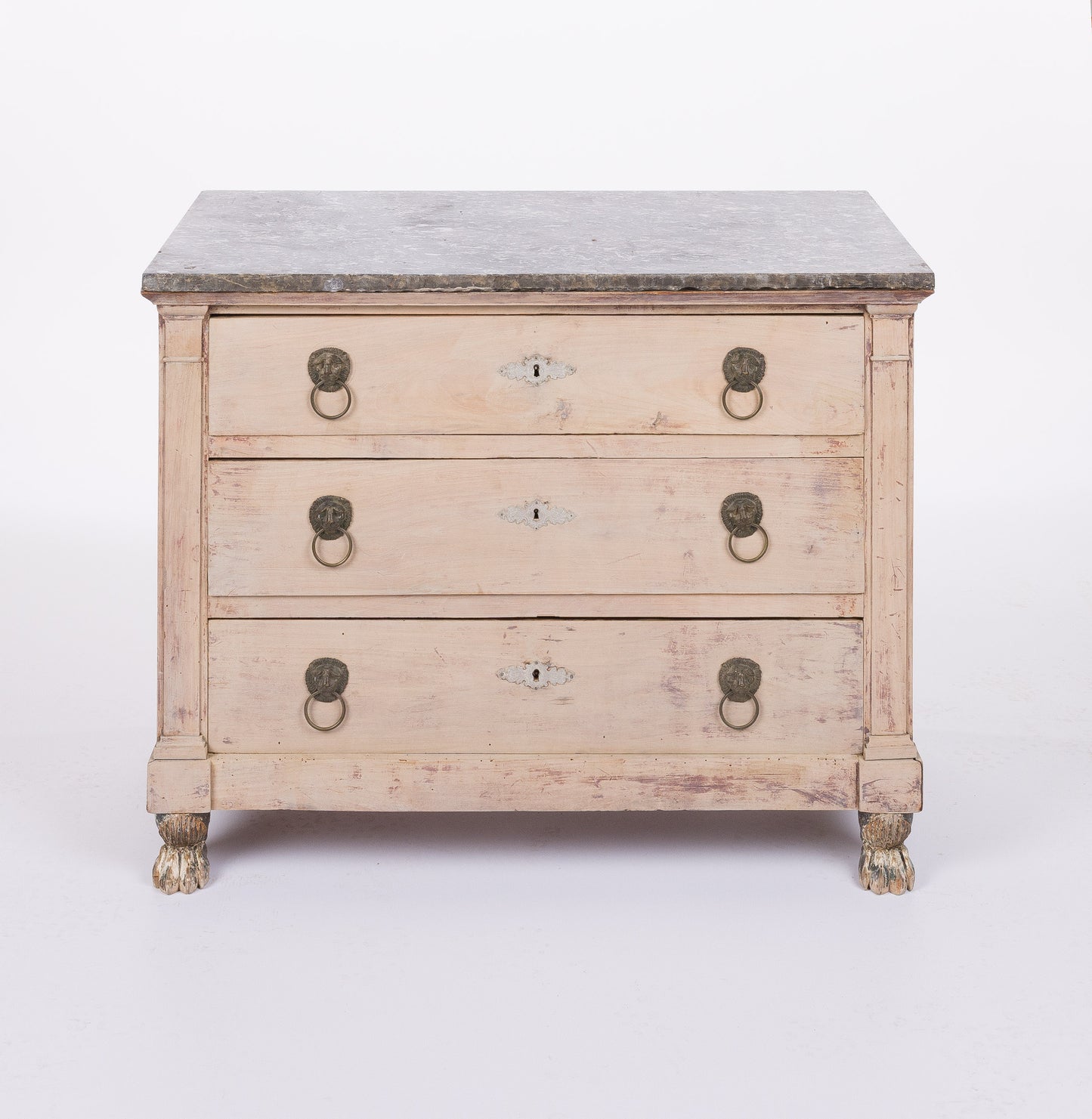 Napoleon III Walnut Commode with Black Marble Top