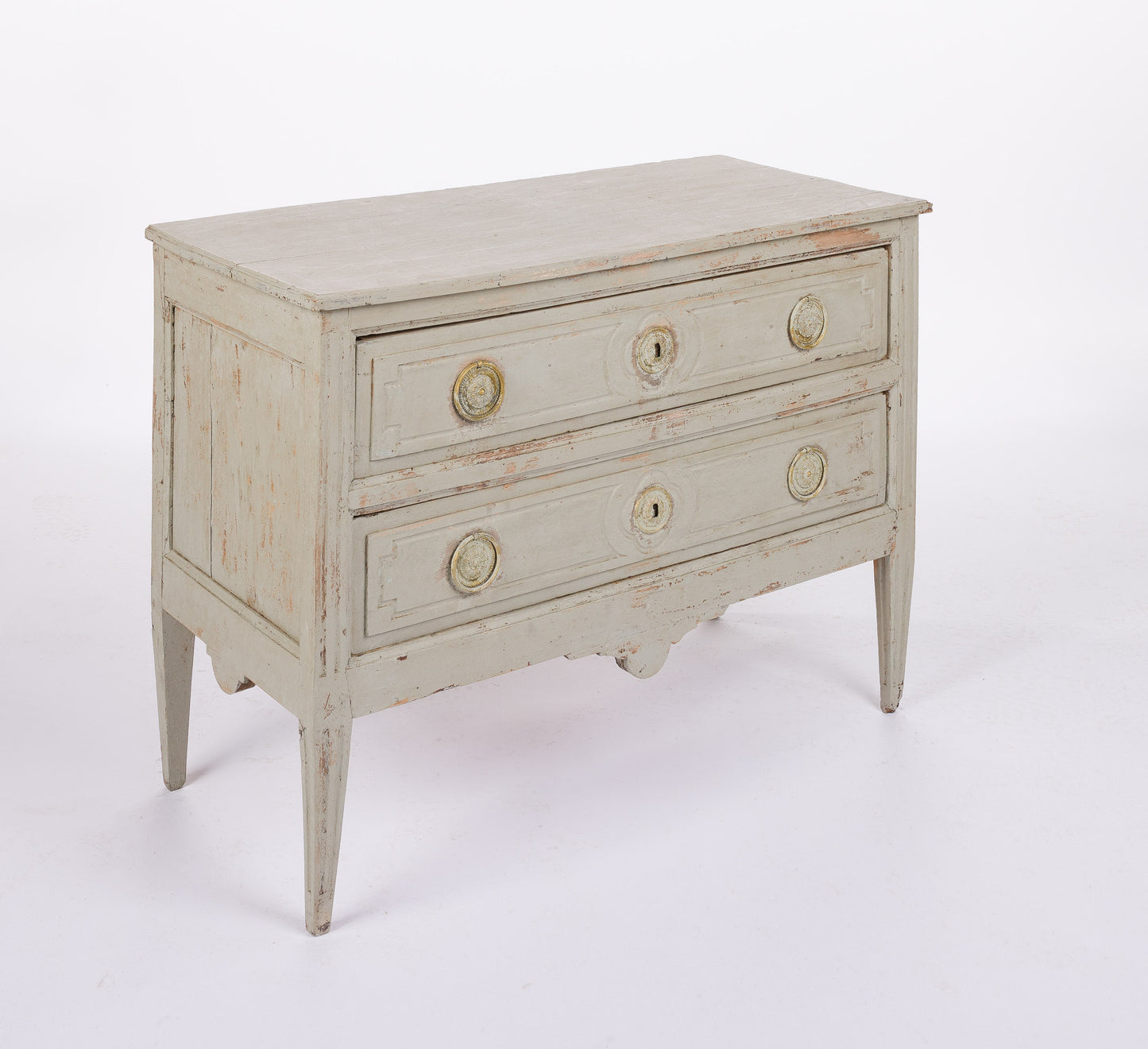 2 Drawer Painted  Louis XVI Commode