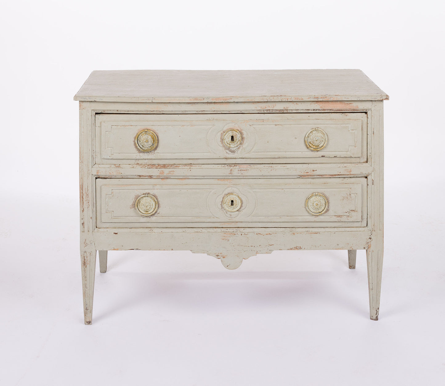 2 Drawer Painted  Louis XVI Commode