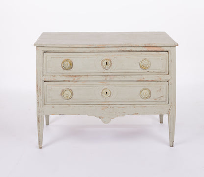 2 Drawer Painted  Louis XVI Commode
