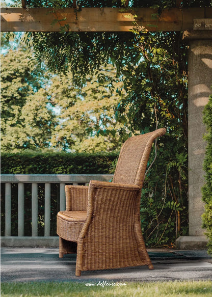 Maryse Rattan Dining Chair, by Belgian Pearls
