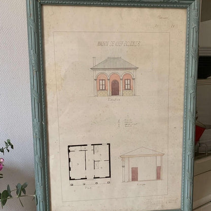 Framed Watercolor - Archictecture School