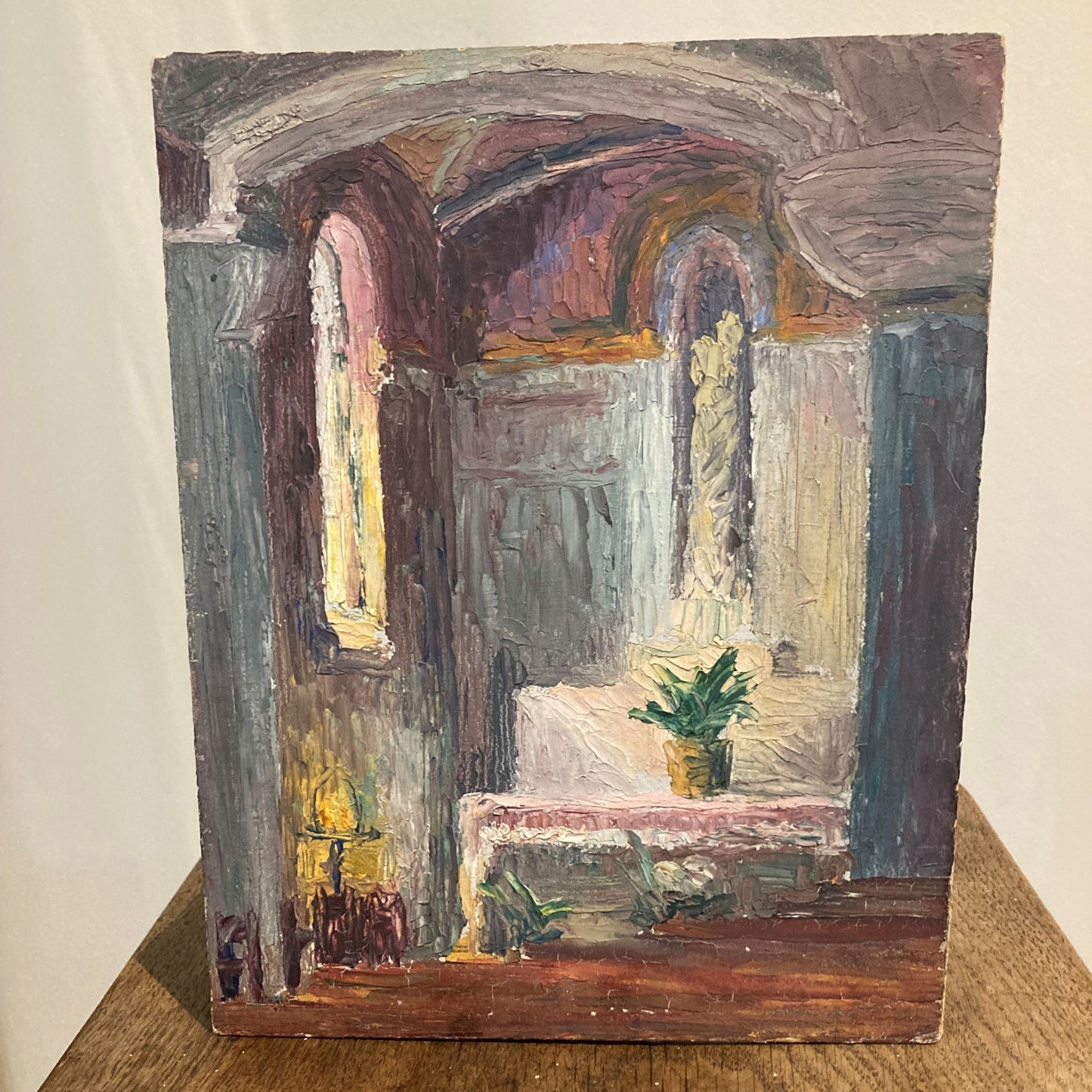 Oil on Board , Series of Church Interiors