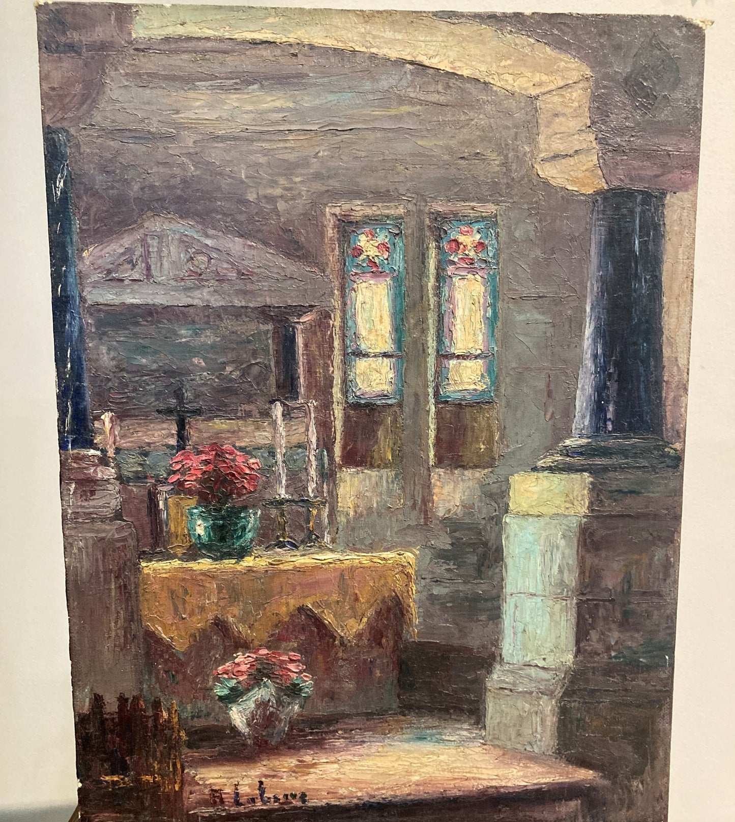 Oil on Board , Series of Church Interiors