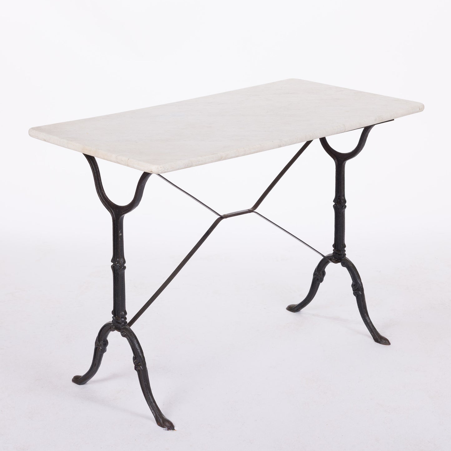 Marble Top Console with Iron Base