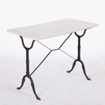 Marble Top Console with Iron Base