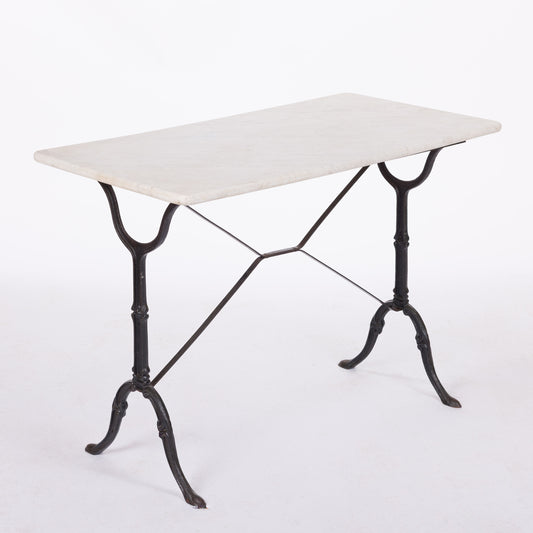 Marble Top Console with Iron Base