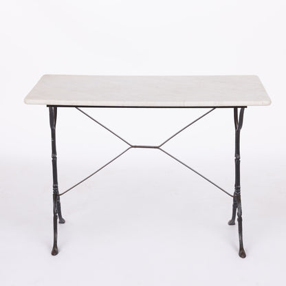 Marble Top Console with Iron Base