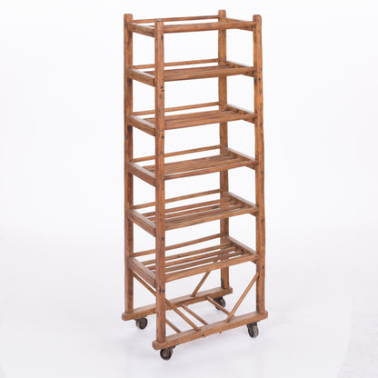 French Bakery Shelf with Original Wheels