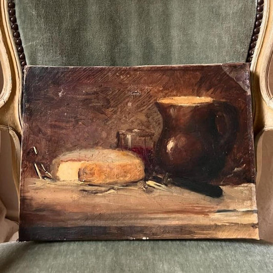 Oil on Canvas - Cheese Still Life