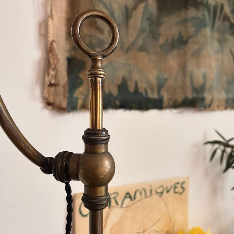 Adjustable Brass Lamp from a Parisian Bank