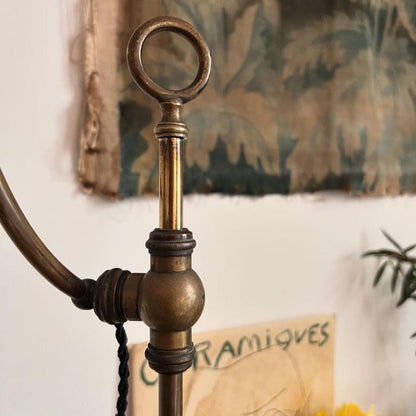 Adjustable Brass Lamp from a Parisian Bank