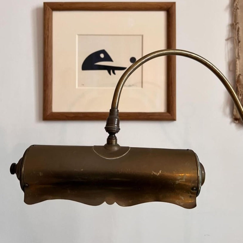 Adjustable Brass Lamp from a Parisian Bank