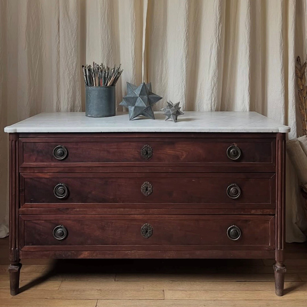 Louis XVI Chest of Drawers with Marble Top