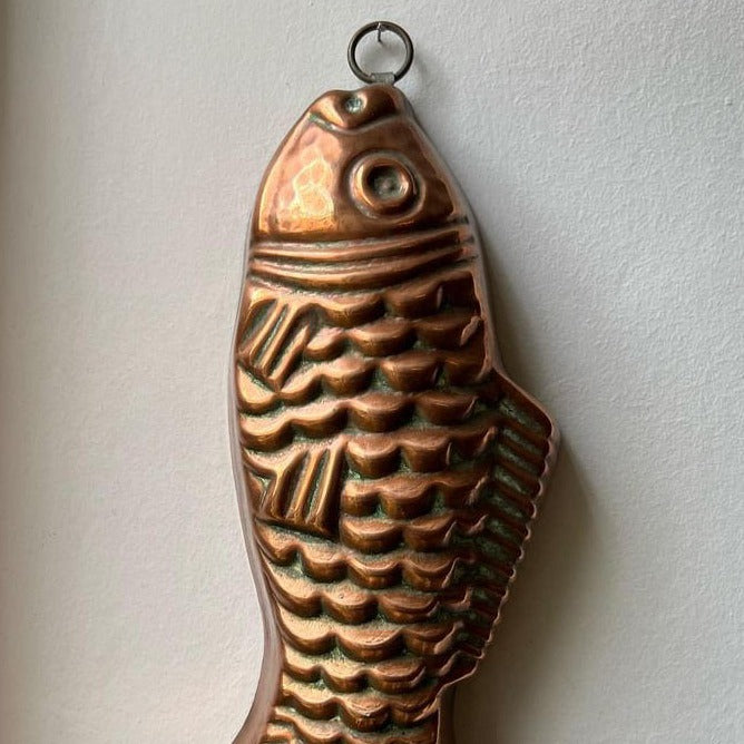 19th Century Large Copper Fish Mould