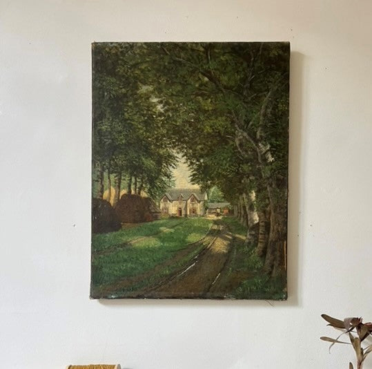 Oil on Canvas, French Country Scene