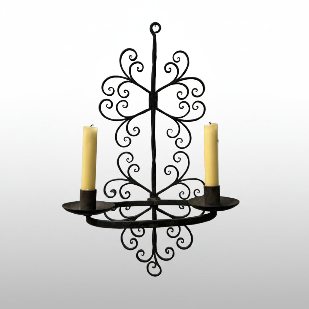 French 1900 Iron Sconce