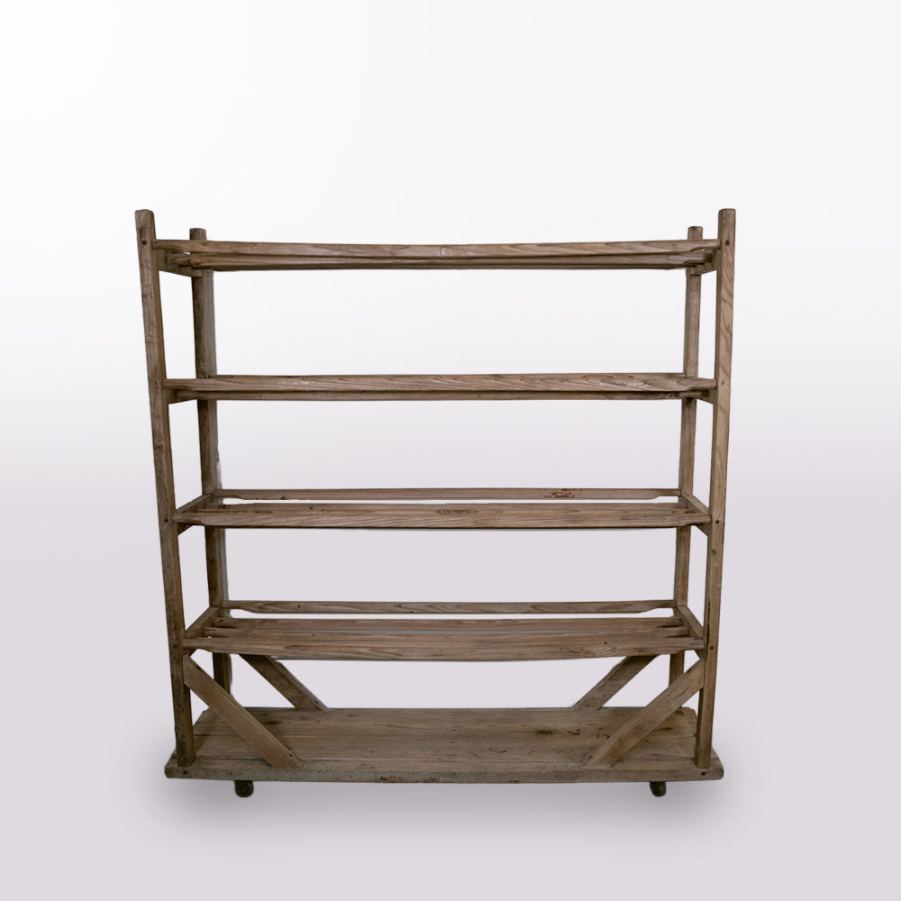 French 1940 Fruit Drying Rack on Wheels