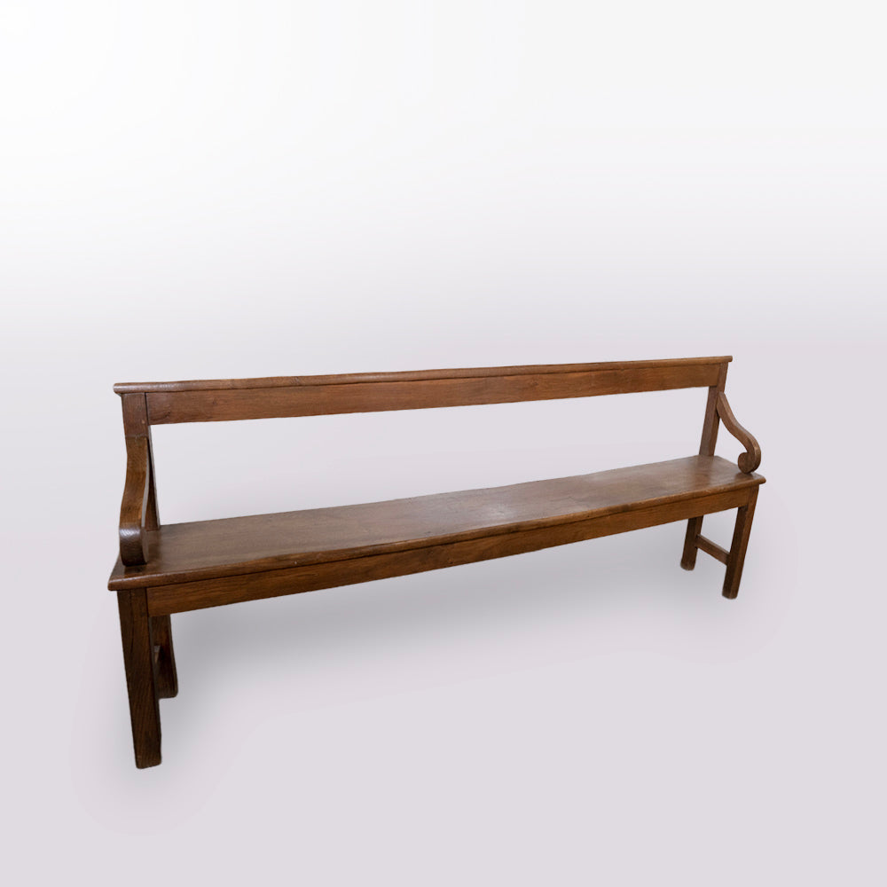 French 1900 Wood Bench