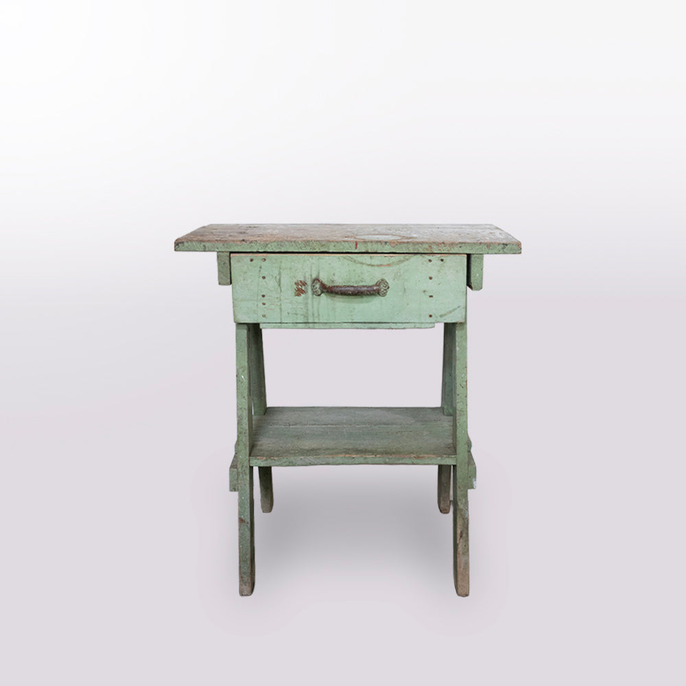 1900 French Green Stand with Original Patina
