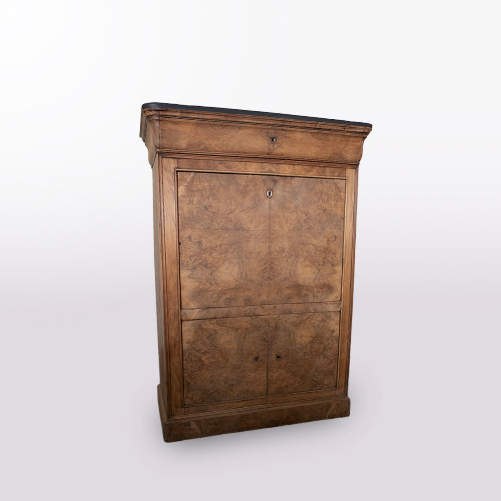 Louis Phillipe Style Old Walnut Secretary