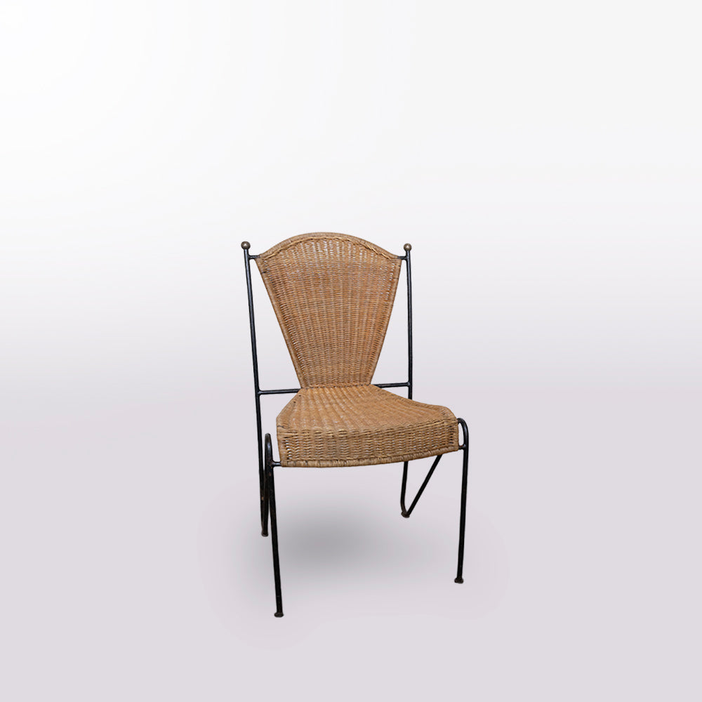 French Mid-Century Weinberg Rattan Chairs