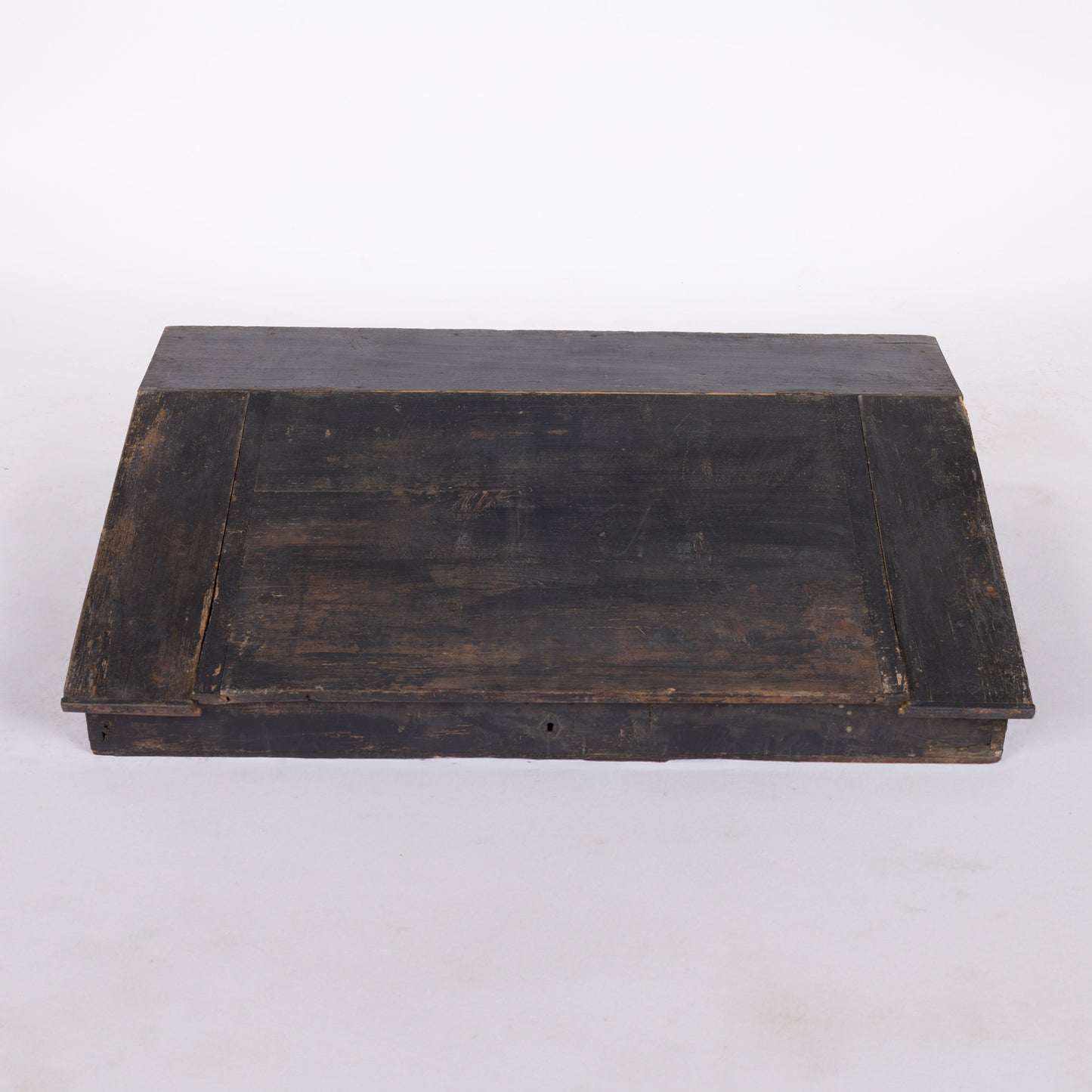Black Writing Desk Top Gallery, Original Patina