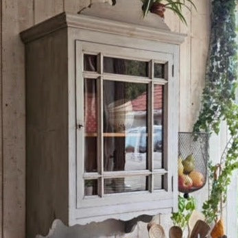 French Grey Hanging Vitrine