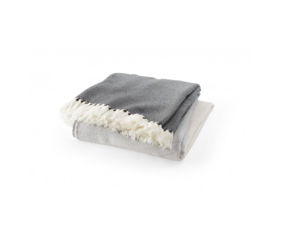 Brahms Mount Wool Grey Ombre Throw