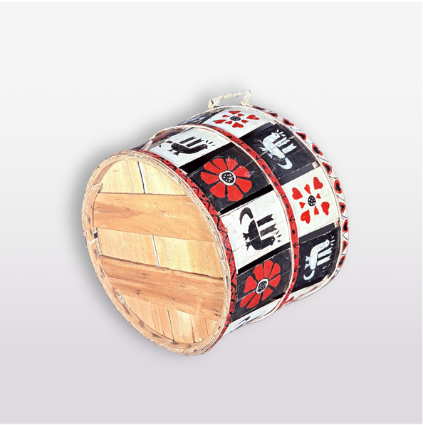Scandinavian Folk Art Gathering Basket
