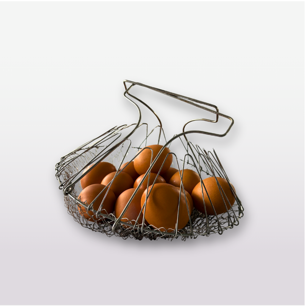 vintage wire egg basket