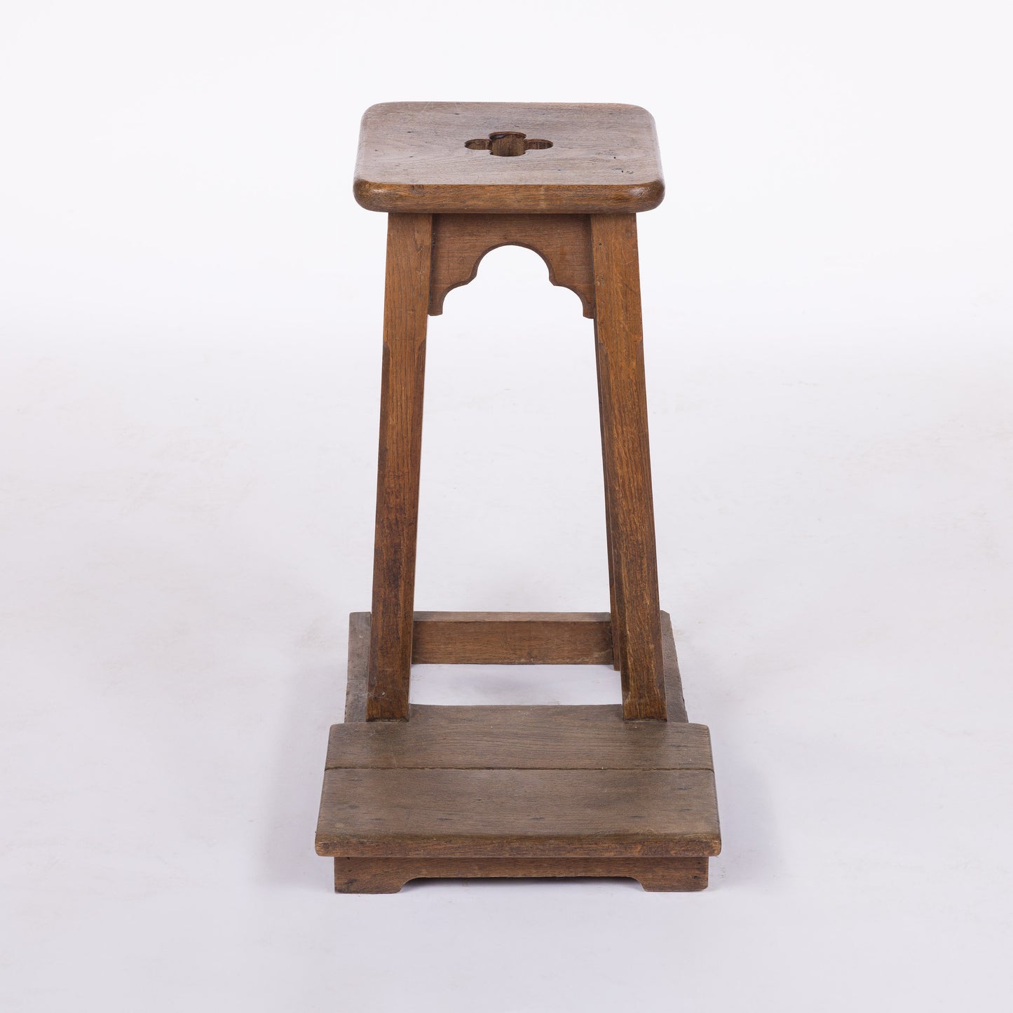Pair of Kneeling Stools with Quatrefoil