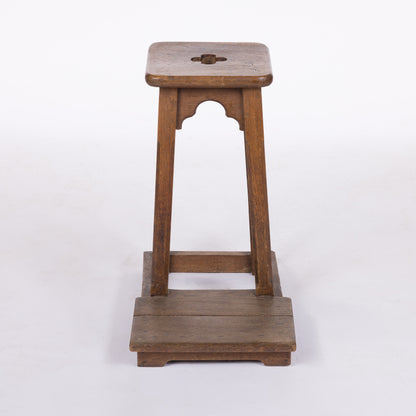 Pair of Kneeling Stools with Quatrefoil