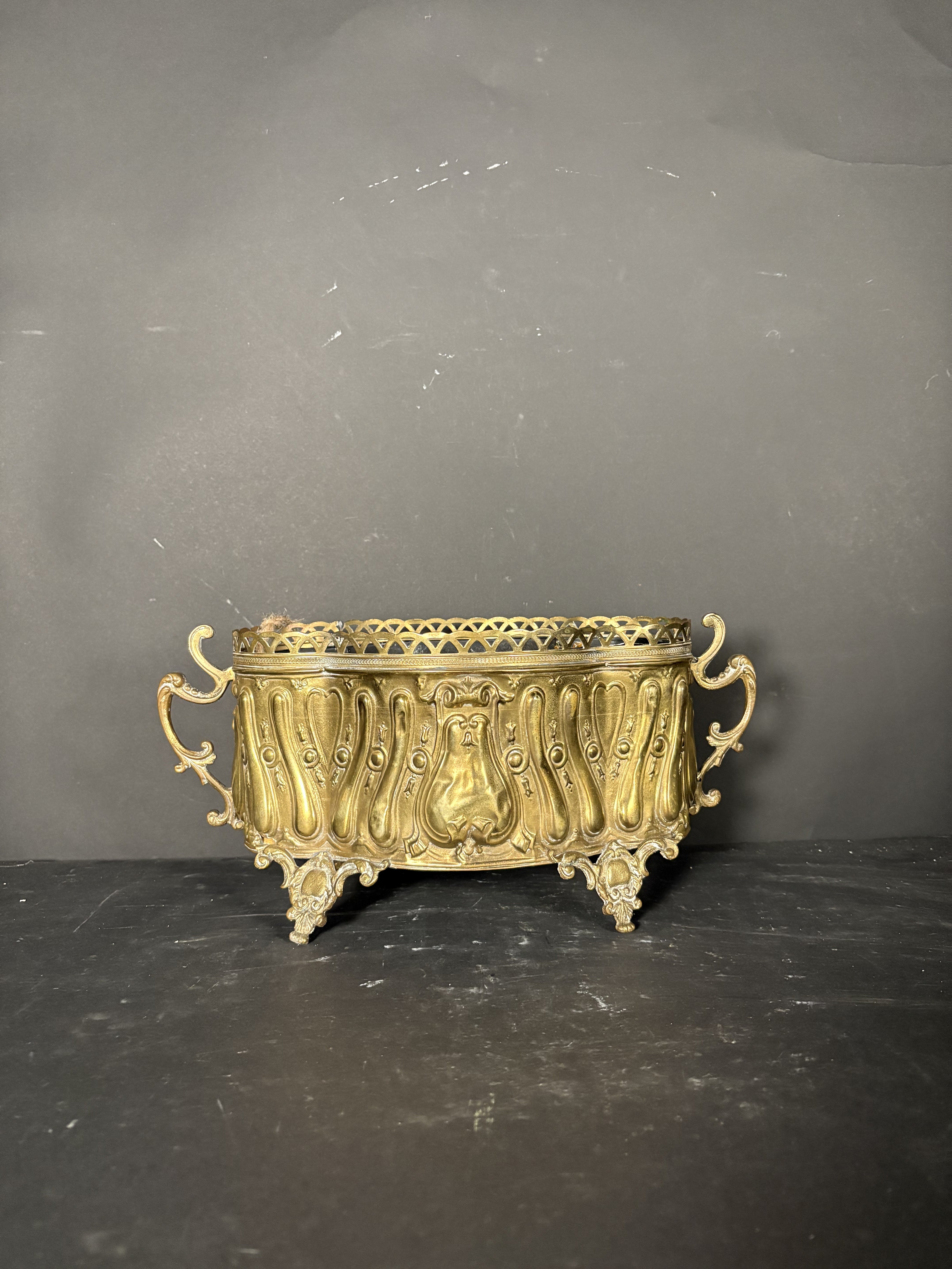 Petite Brass Jardinière
