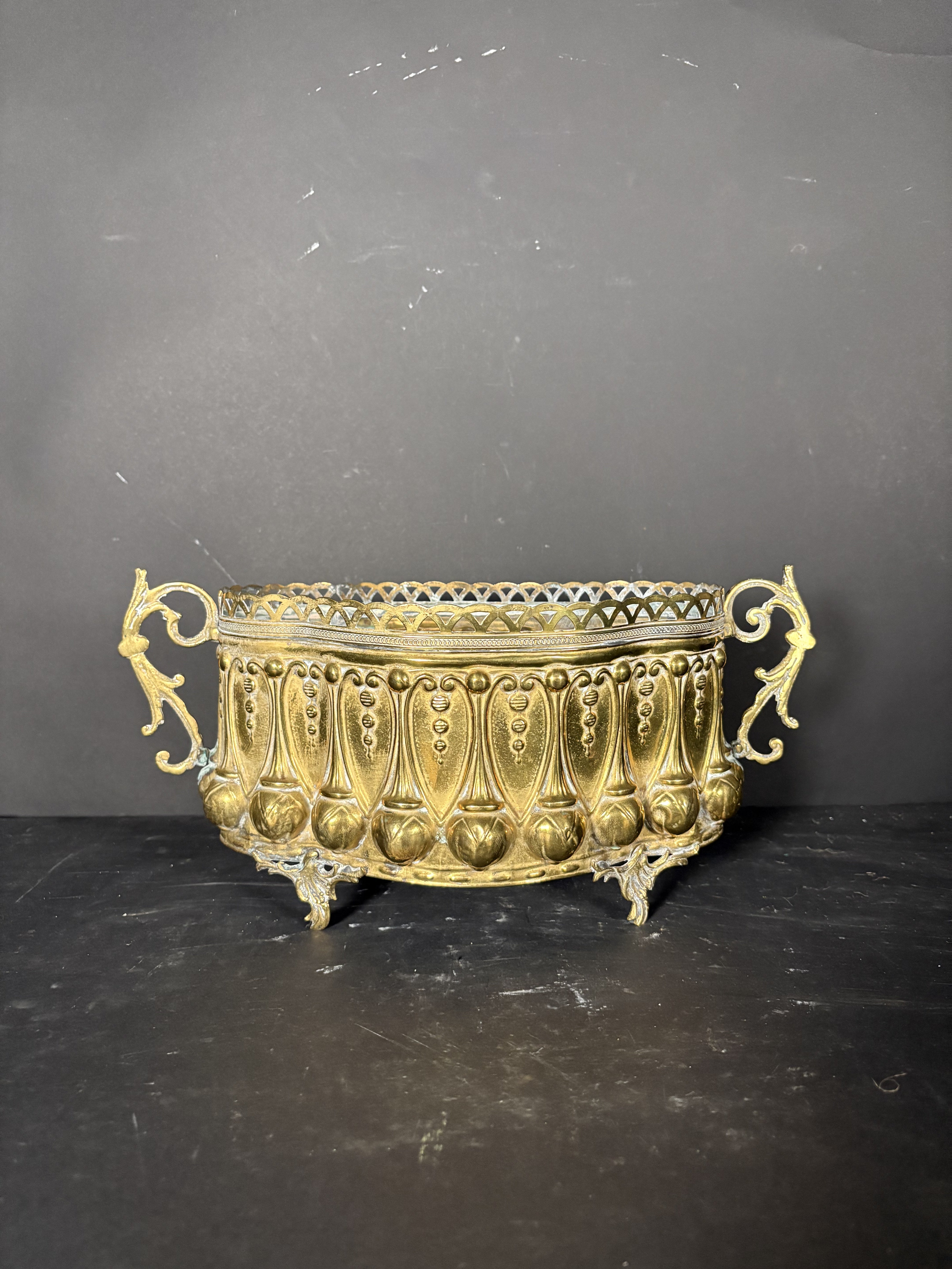 Brass Jardinière with Handles