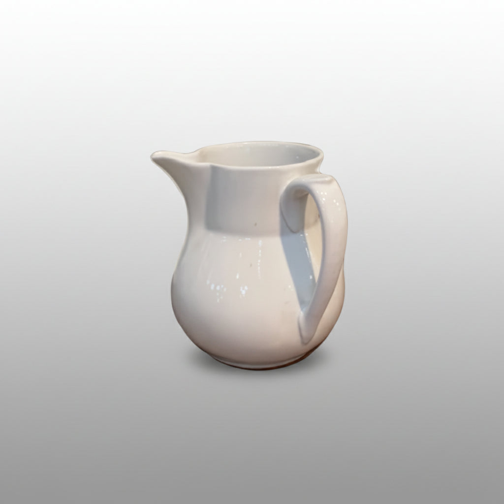 White Pitcher with Side Handle