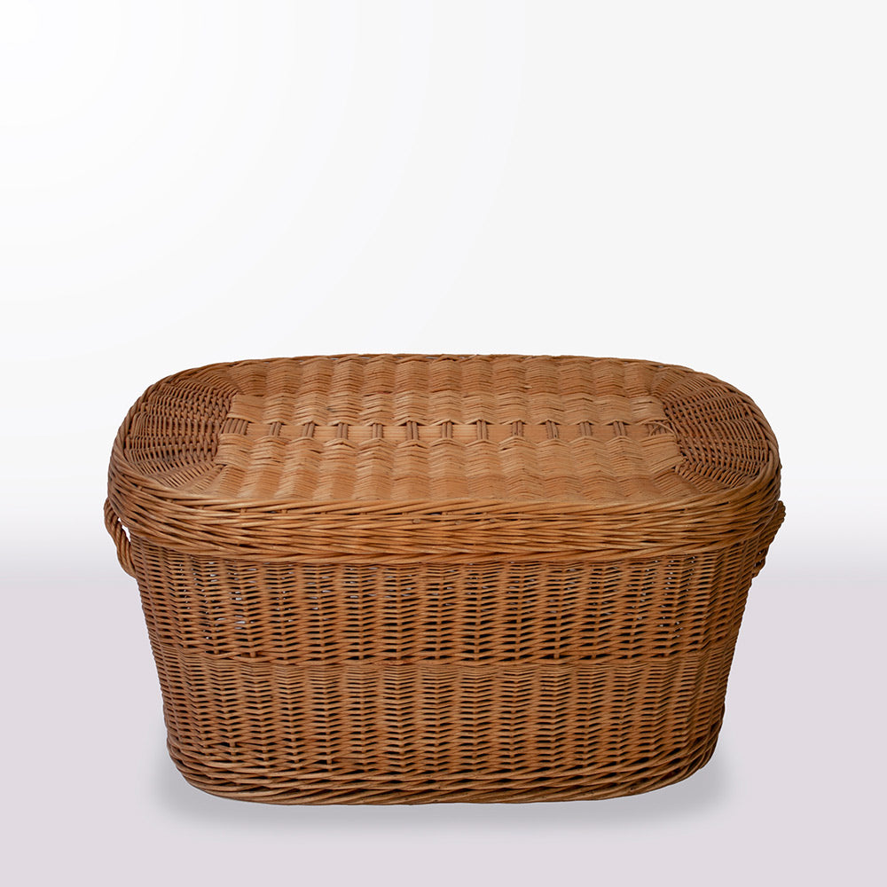 Oval Basket with Lid, Large