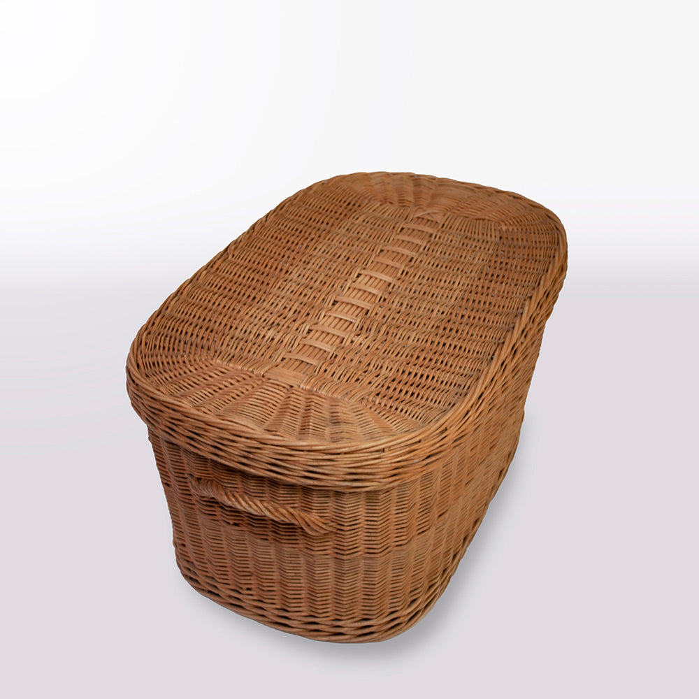 Oval Basket with Lid, Large