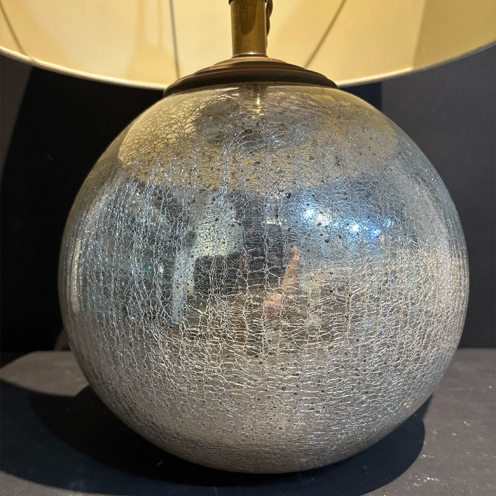 1930 French Eglomised Table Lamp Art Deco-Rare