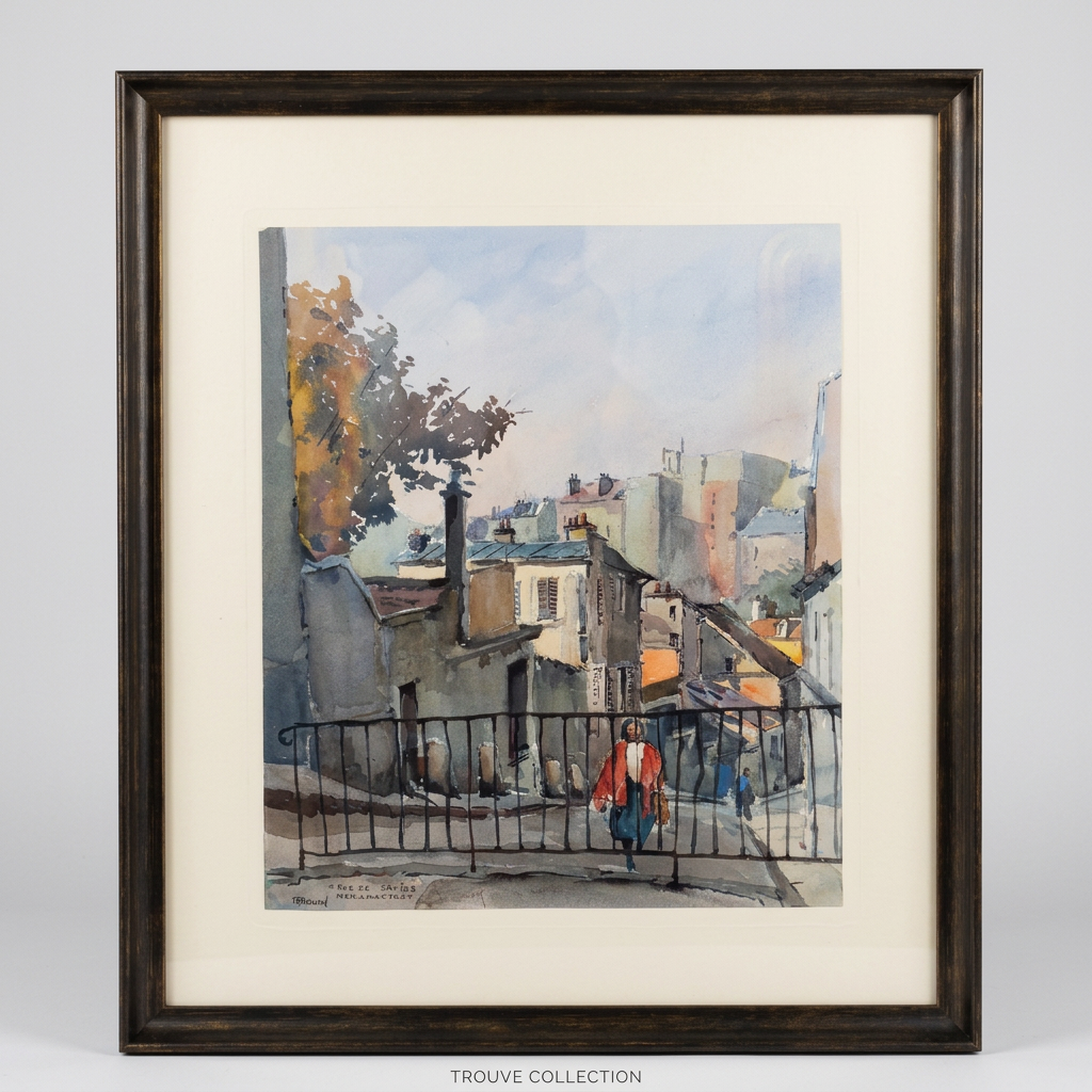 Framed Watercolors of Paris, Signed