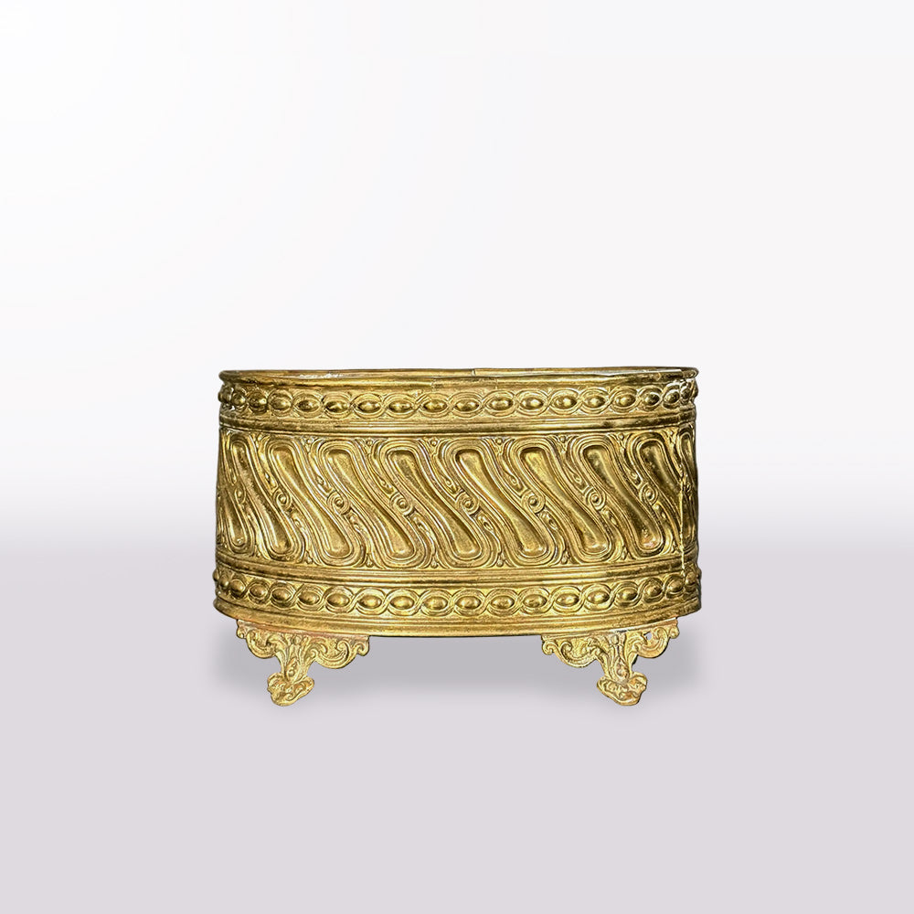 Oval Brass Jardinière