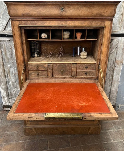 Louis Phillipe Style Old Walnut Secretary