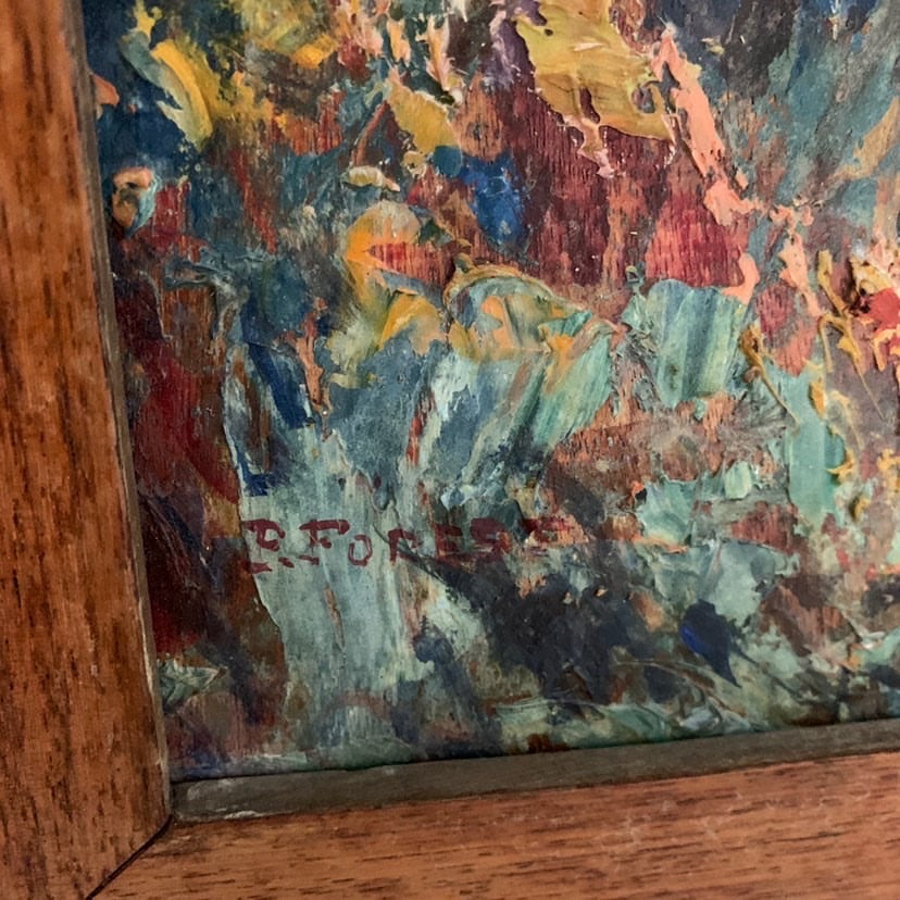 Unframed French Riviera Painting Oil on Board