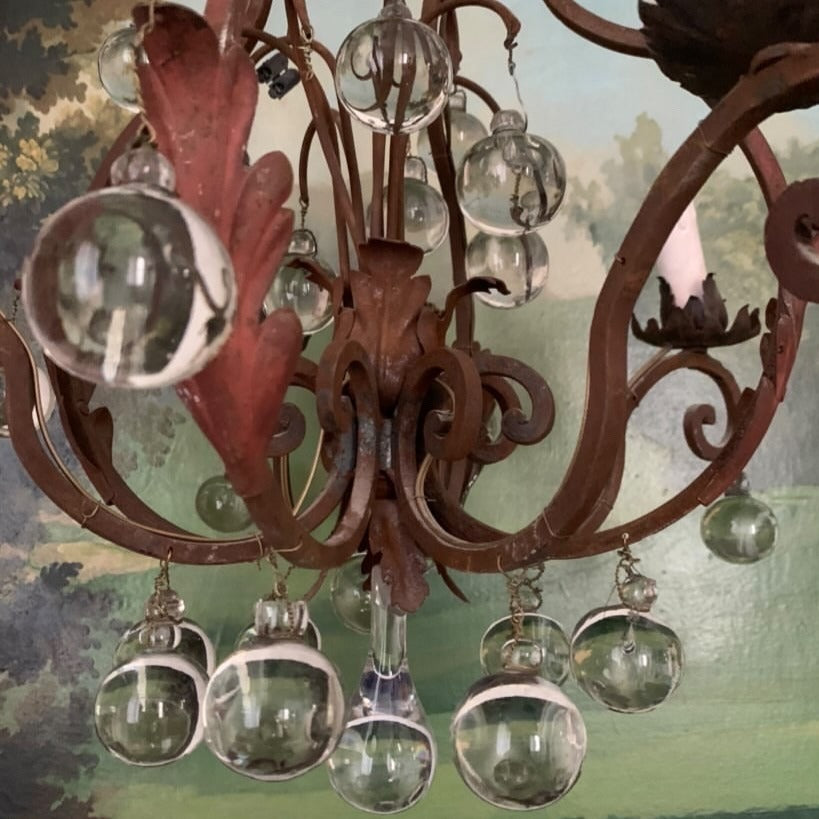 1940s Bordeaux Crystal Chandelier