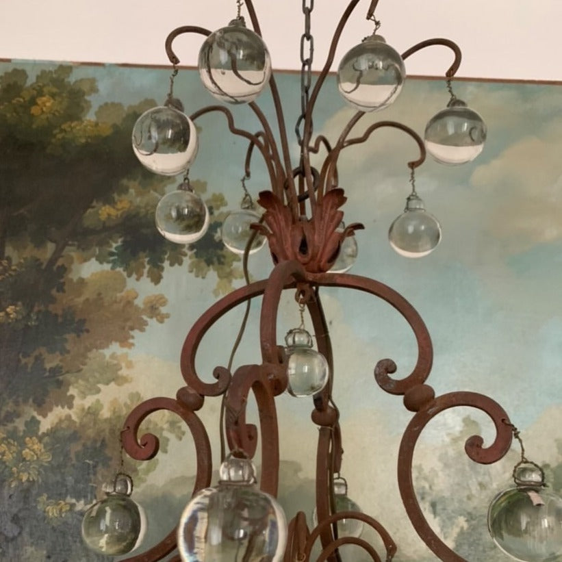1940s Bordeaux Crystal Chandelier
